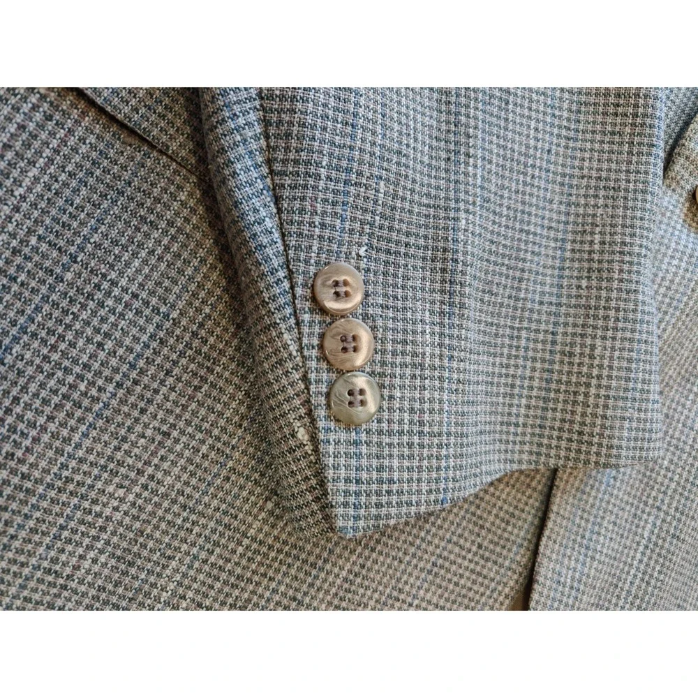 Vtg Kuppenheimer Mens Sport Coat 45L Multicolor Speckle Wool Blazer Made in USA
